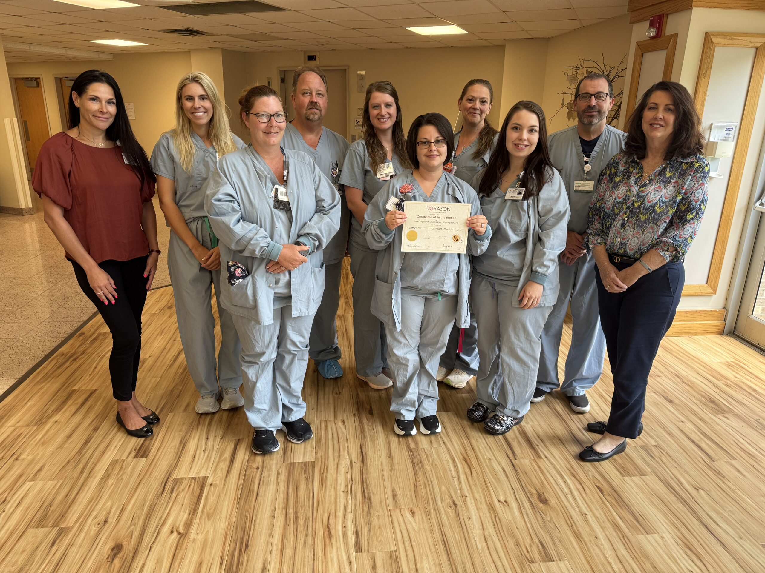 Penn Highlands Huntingdon Achieves PCI Accreditation from Corazon